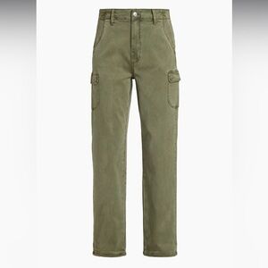 PAIGE Olive Green Straight Leg Cargo Pants